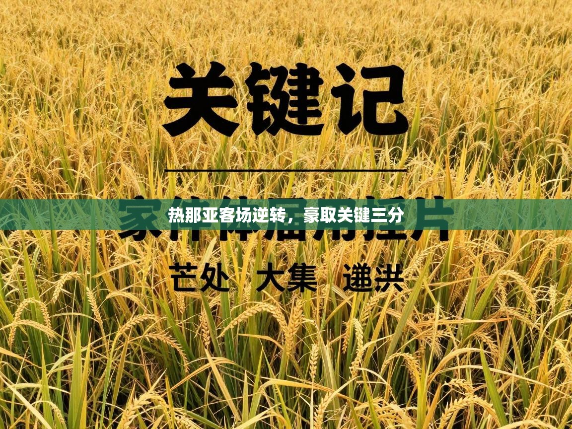 热那亚客场逆转，豪取关键三分  第1张